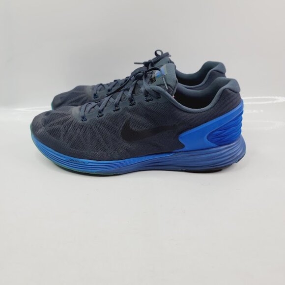 Nike Men's Blue Black Lunarglide 6 654433-003 Mesh Athletic Running Shoes Sz 14 - Picture 2 of 7
